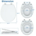 thumbnail image 3 of Huloretions Toilet Seat Elongated Toilet Seat,Quick-Release Structure Toilet Seat,Quick-Attach Hardware & Full Flat With Grip-Tight Bumpers,Quiet-Close Seat, 3 of 7