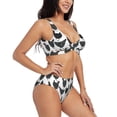 thumbnail image 2 of Wukai Retro Rooster Women's Bikini Set Two Piece,wimsuit High Waisted V Neck Twist Front Adjustable Spaghetti Straps Bathing Suit-XX-Large, 2 of 7