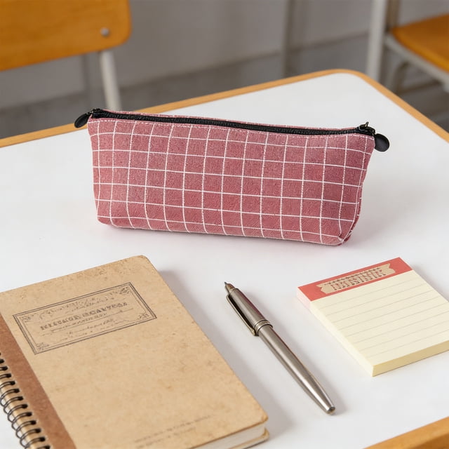 Estuche de lona para lápices | Bolsa para lápices escolar para estudiantes | Organizador de papelería de gran capacidad con múltiples compartimentos