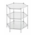 thumbnail image 1 of Convenience Concepts Hexagonale Crête Royale 3 Niveaux Chromé Table de Fin, 1 of 3