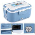 thumbnail image 1 of 1.5L Portable Car Electric Heating Lunch Box with Double Handles, Tableware Set 304 Stainless Steel PTC Heating Separate Food Containers for Traveling, 1 of 7