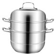 thumbnail image 4 of OUNONA 1Set Stainless Steel Steamer Pot for Kitchen Use Three Layer Soup Cooking High Capacity, 4 of 8
