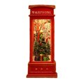 thumbnail image 1 of Globo de nieve con forma de farol, cabina telefónica, adorno luminoso navideño para bar, karaoke, decoración de árbol de Navidad., 1 of 12