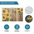 thumbnail image 6 of Sunflower Placemats Set of 12, Farmhouse Floral Bee Brown Vintage Wood Grain Placemats for Dining Table, Place Mats for Kitchen Tabletop, Waterproof Wipeable Dining Table Mats Set, 6 of 9