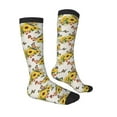 thumbnail image 3 of Picia Women Crew Soft Moisture-wicking Socks Bird Sunflowers Pattern Design Cotton Socks, One Size fit All, 3 of 9
