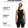 thumbnail image 3 of Exxact Sports Women’s Wrestling Singlet - High-Cut Female Powerlifting Singlet for Competition (Black, Adult Medium), 3 of 7