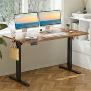 CONCETTA Electric Adjustable Height Standing Desk - 55 x 24 inch Desk Workstation for Home Office, Rust