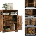 thumbnail image 3 of Fameill Farmhouse Storage Cabinet with 2 Drawers & Shelves,Freestanding Kitchen Cabinet with Doors,Floor Storage Organization for Living Room,Bathroom,Laundry,Brown, 3 of 16