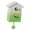 Green, variant on DOLITY Wall Clock Cuckoo Chime Silent Accessory for Living Room Kid'S Room Cafe Bar Yellow