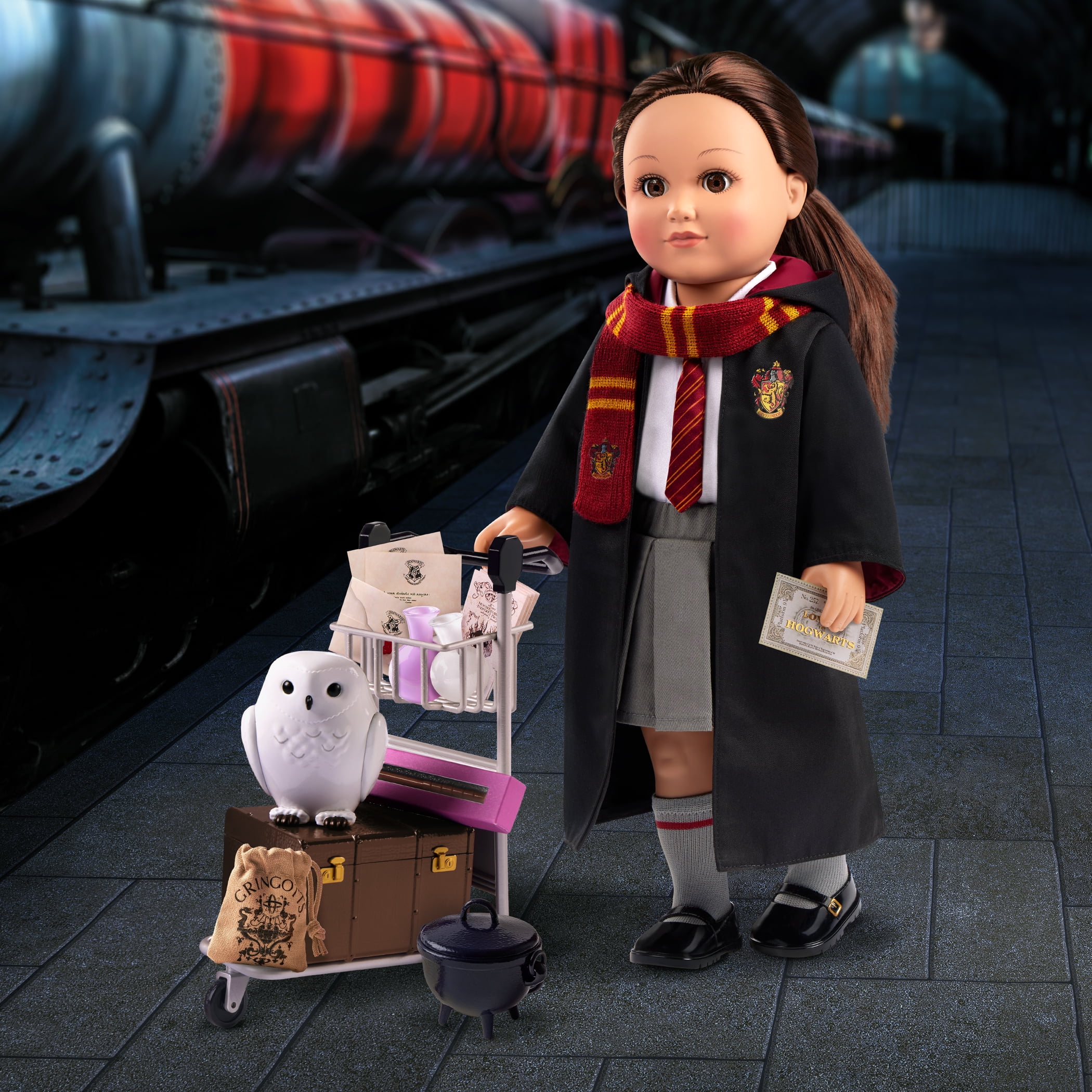 Harry Potter ™ Hogwarts Express ™ Wizard Accessories with Owl for 18-inch Dolls Toys Kids 5 Years +