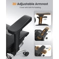 thumbnail image 5 of Doubleslee Ergonomic Office Chair, High Back Mesh Office Chairs with Adjustable Headrest, Lumbar Support, 3D Armrest and Footrest, 5 of 8