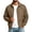 Khaki, variant on Fnooota Men's Bomber Jackets, Lapel Collar Lightweight Long Sleeve Zip up Outerwear for Spring Fall Khaki Size S-3XL