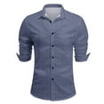 thumbnail image 2 of AZoiNM Men's Printed Long Sleeve Casual Shirt Button Down Collar Thin Comfort Fit, 2 of 10
