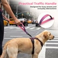 thumbnail image 3 of Jumpress Hands Free Dog Leash 4.7-6.5FT, Reflective Shock Absorbing Bungee Dog Leash & Car Seat Belt, Durable for Medium Large Dogs Walking Running (Hot Pink), 3 of 7