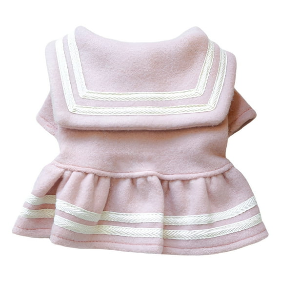 TELOLY 1Pcs Dog Dress,Polyester Dog Dresses,Girl Dog Clothes,Pink,Xl