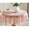 thumbnail image 4 of Warm Home Designs 36 inch Blush Pink Round Lace Tablecloth. AME Blush 36 Round, 4 of 6