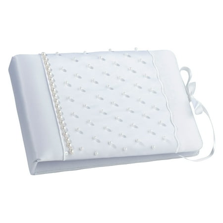 Lillian Rose Scattered Pearl Guest Book - White