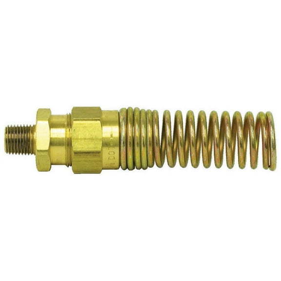 Tectran 103 Male Connector with Spring Guard (3/8" H-3/8" 3/8" ID x3/8"MPT)