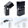 thumbnail image 1 of Muzata HT10 HL10 HT14 Accesorios para pasamanos planos - Paquete de 2 conectores de pivote vertical Accesorios para pasamanos POM de alta resistencia HA23 BNP, 1 of 5