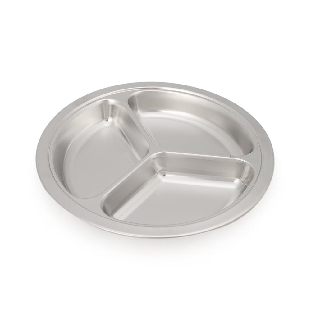 SHERCHPRY Plates Reusable Stainless Steel Divided