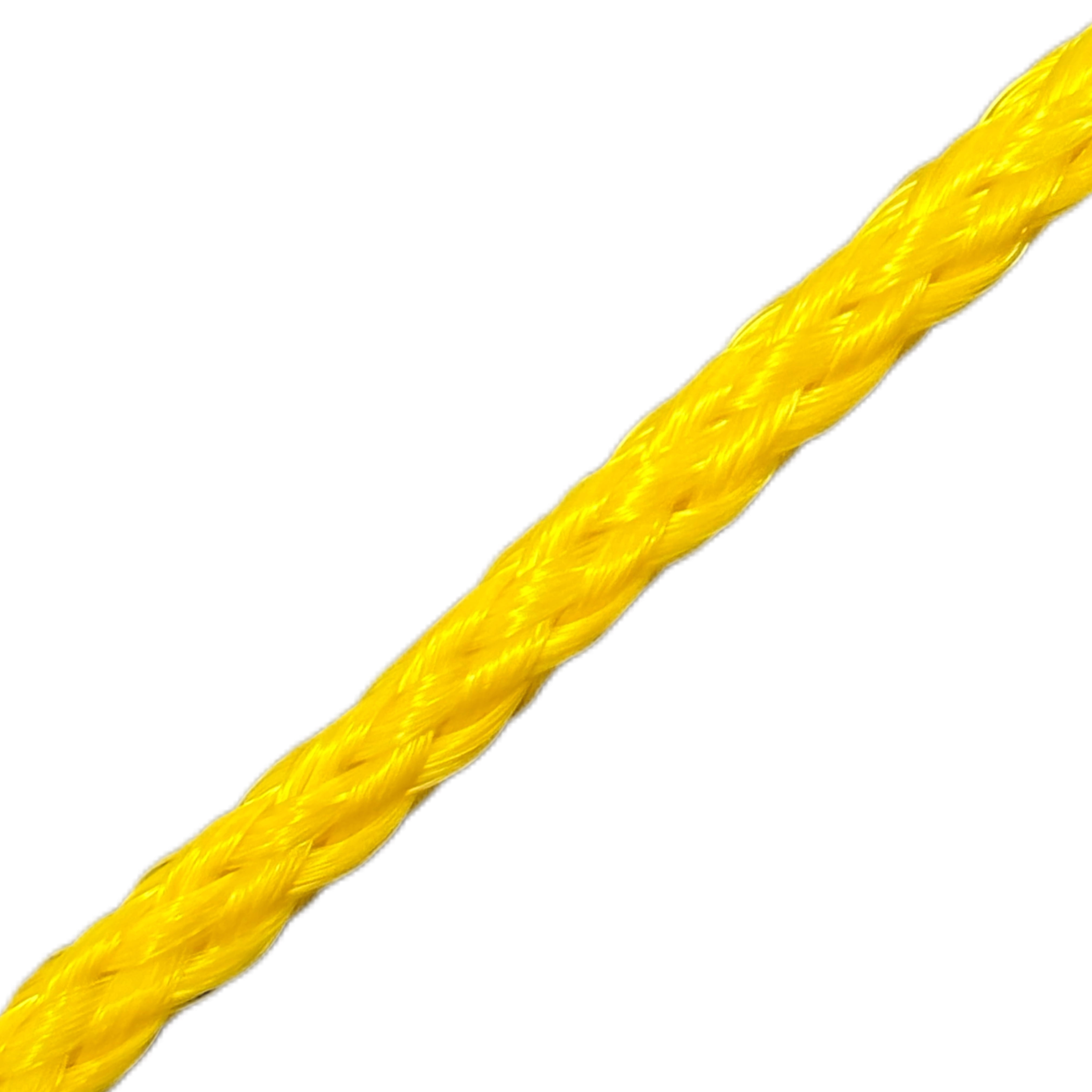 Hyper Tough 3/8 inch x 50 feet Yellow Polypropylene Hollow Braided Rope