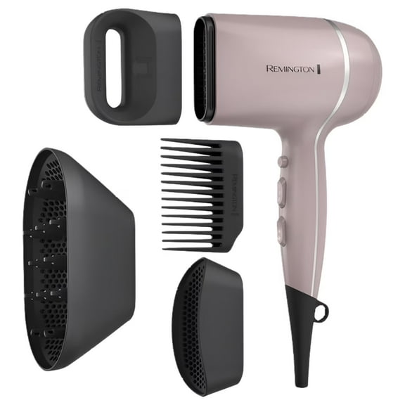 REMINGTON Pro Wet2Style Ceramic Ionic Hair Dryer with 4 Attachments, Purple
