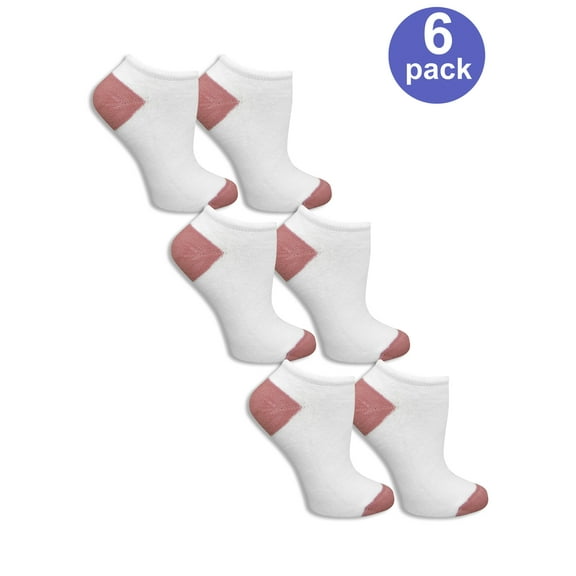 Womens SoftSpun No Show Socks - 6 Pairs
