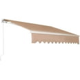 thumbnail image 2 of FDW 6.5’x8.2’ Beige Modern Manually Retractable Patio Awning, UV Resistant, 2 of 7