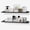 Black, variant on 24 Inch White Floating Shelves with Lip, Wall Mounted Picture Ledge, Versatile Wood Wall Shelf for Kitchen Bathroom Living Room, Display Shelf for Photos Books Spice, Set of 2