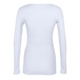 thumbnail image 6 of Compression Long Sleeve Shirts Womens Square Neck Basic Tops Y2K Street High Stretch Gym Club Daily White 2XL, 6 of 7