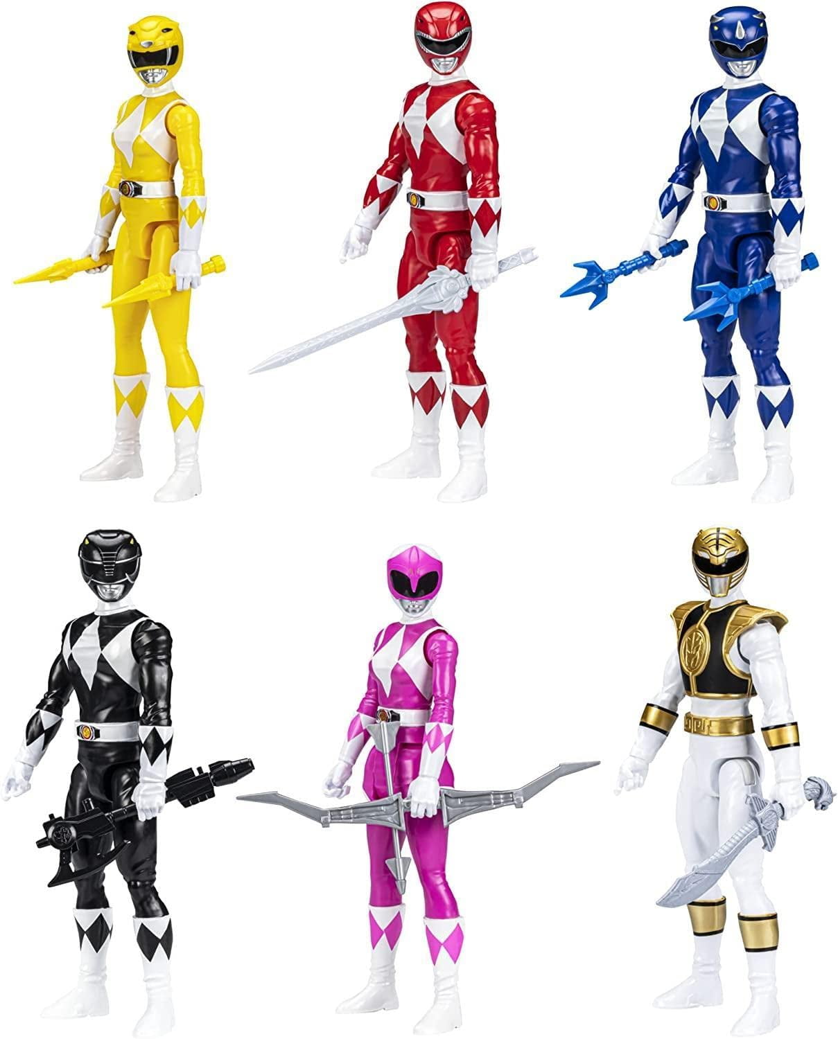 Power Rangers Mighty Morphin Multipack 12-inch Action Figure 6-Pack, Toys with Accessories for Kids 4 and Up Exclusive