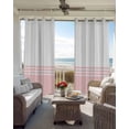 thumbnail image 4 of Blackout Curtains for Bedroom, Pink White Striped Room Darkening Window Drapes for Living Room, Modern Abstract Art Aesthetics Thermal Insulated Grommet Curtains, 42x84 inch, 2 Panels, 4 of 9