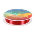 thumbnail image 1 of Uxcell Jewelry Wire 82ft 32 Gauge Brass Craft Jewelry Wrapping Wire, Bright Red, 1 of 6
