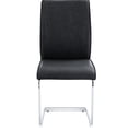 thumbnail image 3 of Comfortable Dark Gray PU Dining Chairs with Ergonomic Backrest, 3 of 6