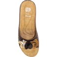 thumbnail image 4 of Good Choice Womens Juliet Faux-Leather Perforated Wedge Sandals, 4 of 4