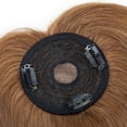 thumbnail image 4 of MY-LADY Silk Mono Base Clip in Topper 100% Remy Human Hair Extensions Women Toupee Hairpiece with Bangs for Thinning Hair, 4 of 10