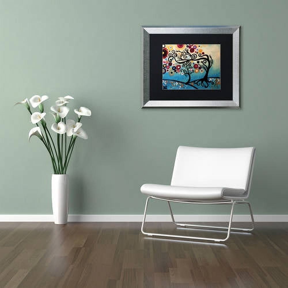 Trademark Fine Art "11" Canvas Art by Natasha Wescoat, Black Matte, Silver Frame