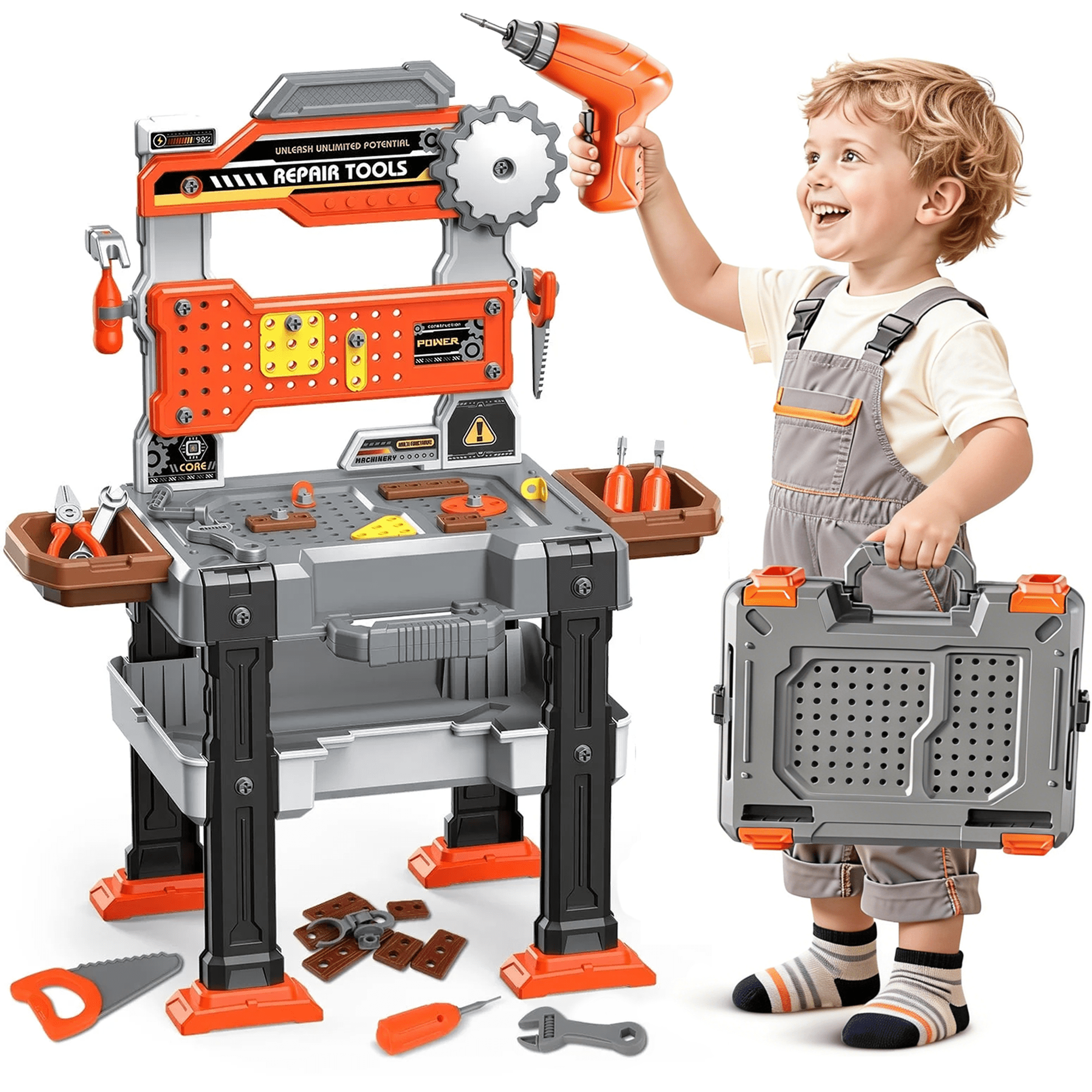Lanard, Kids Sounds & Action Toy, Clean Cut Chainsaw, Battery