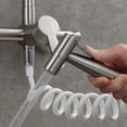 thumbnail image 4 of Pot Filler Faucet Wall Mount Foldable Kitchen Faucet Brass Kitchen Sink Faucet Double Joint Swing Arm Kitchen Tap 2 Hole Single Handle Kitchen Mixer Tap with Spray Gun,Brushed Nickel, 4 of 8