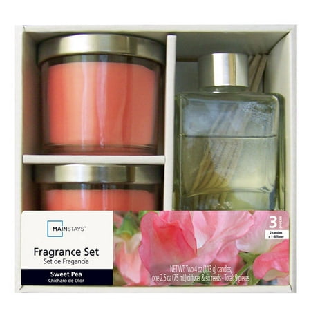 Mainstays Sweet Pea Fragrance Gift Set, 3 Piece