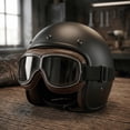 thumbnail image 4 of Sokhug Motorcycle Riding Mirror Style Helmet Eyepiece, Retro Windproof Goggles, Visor Accessory for Cruiser Helmets, 4 of 5