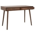 thumbnail image 3 of SAFAVIEH O'Dwyer Solid Retro 2 Drawer Writing Desk, Brown, 3 of 15