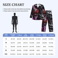 thumbnail image 4 of Honeii Artistic Skull Pattern Mens Pajamas Set,2pcs Men's Lounge Long Sleeve Sleep Shirt and Pajama Bottoms Sleepwear Set,Mens Pjs Sets-X-Large, 4 of 7