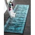 thumbnail image 7 of Unique Loom Bosphorus Imperial Rug , 3' 0" x 9' 10" ,Black and Blue, 7 of 7