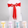 thumbnail image 2 of Sash Sillas de arco Elástico de la silla Volver con cinta para banquete de bodas Banquete Abanopi 1pc, 2 of 5