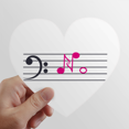 thumbnail image 1 of Musical Symbol Oppose No Staff Heart Vinyl Sticker Bicycle Bottle Decal, 1 of 3