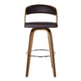 thumbnail image 3 of Armen Living Shelly Modern Faux Leather Counter Stool in Brown, 3 of 7
