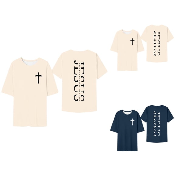 Christian Shirts for Men Summer Short Sleeve Crewneck Bible Verse Graphic Tees Jesus T Shirts