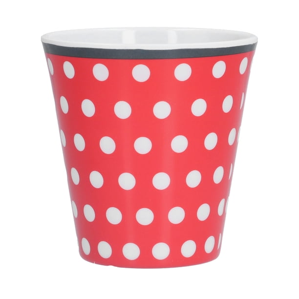 Taza de porcelana de imitación de 260 ml para agua, café, leche, para uso en restaurantes y escuelas, Red Dot