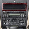 thumbnail image 4 of Real Bright Soft Car Interior Carbon Fiber Sticker DecorationRed Carbon Fiber Radio Console Frame Cover For Volkswagen Golf 1999-2004Auto Car Protection Interior Accessories, 4 of 9